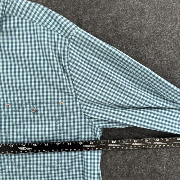 Orvis River Guide Long Sleeve Shirt Men's Medium Blue Plaid Active Fit Pockets - Picture 5 of 9